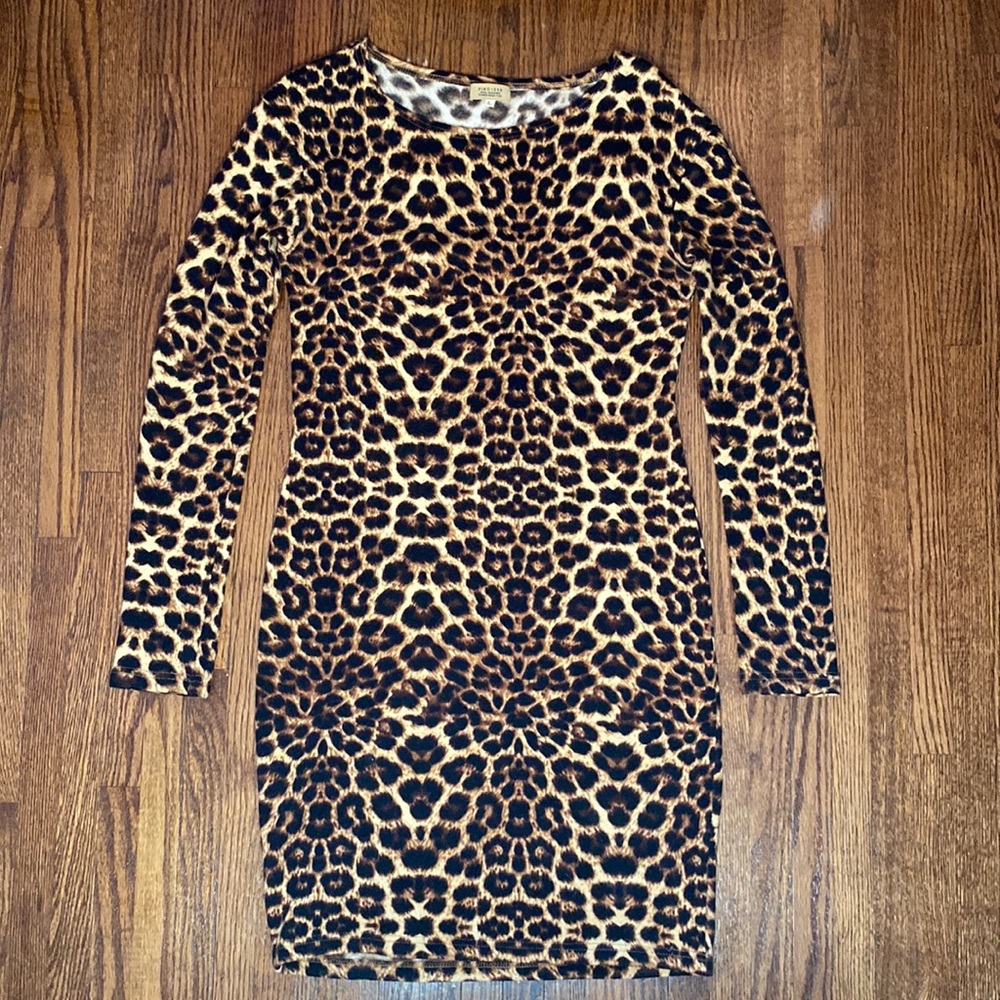 Animal print knit dress